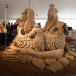 Sand Sculpture of Birds